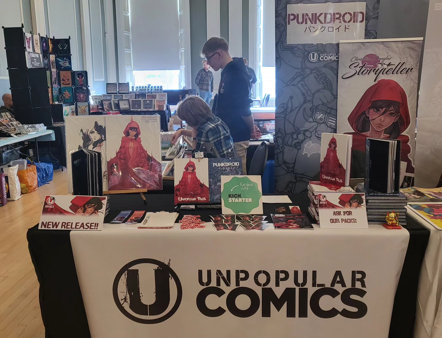 Photo of comics on display